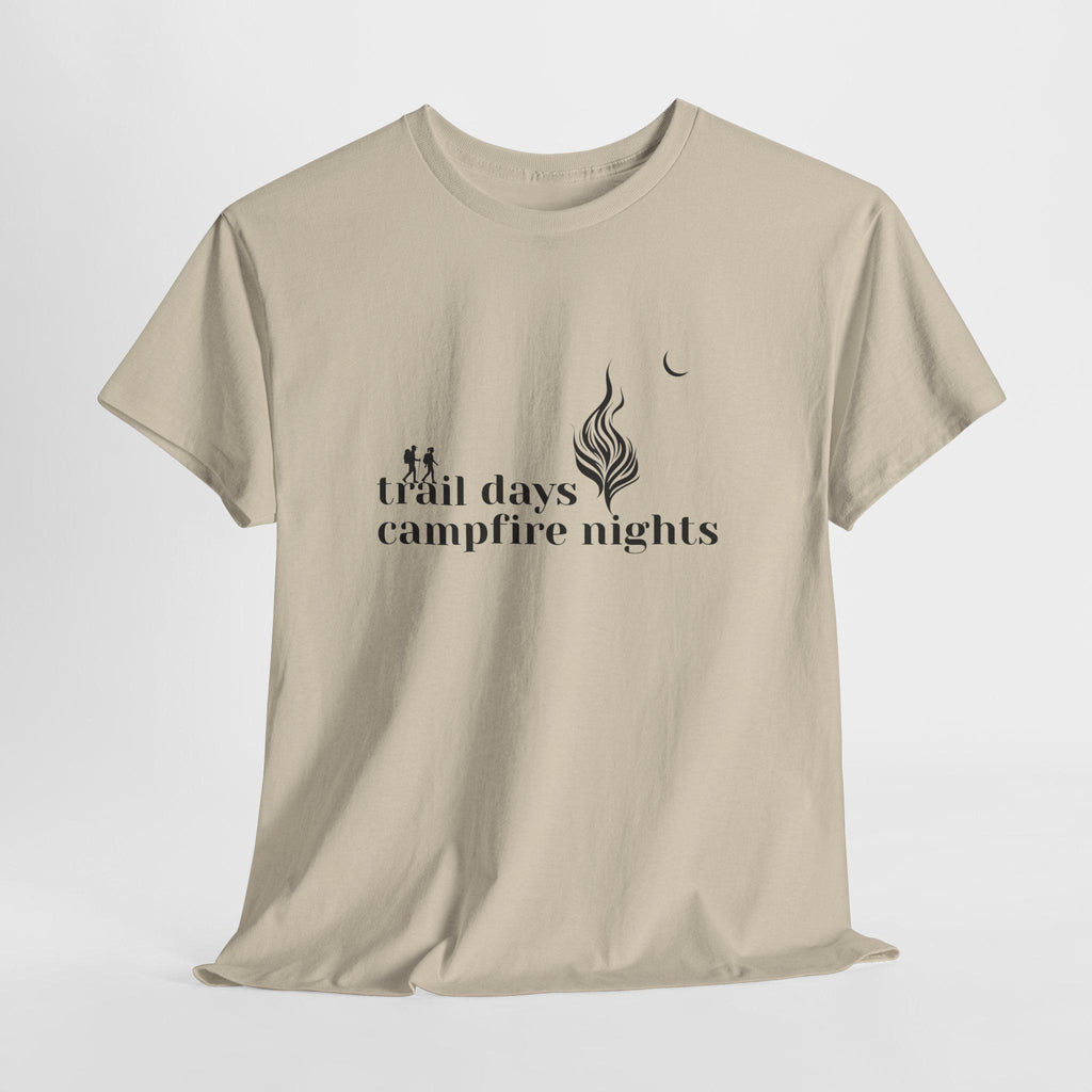 Trail Days Campfire Nights Graphic Tee, Hiking Camping Shirt