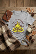 Party Around the Campfire T-Shirt | Campfire Bonfire Graphic