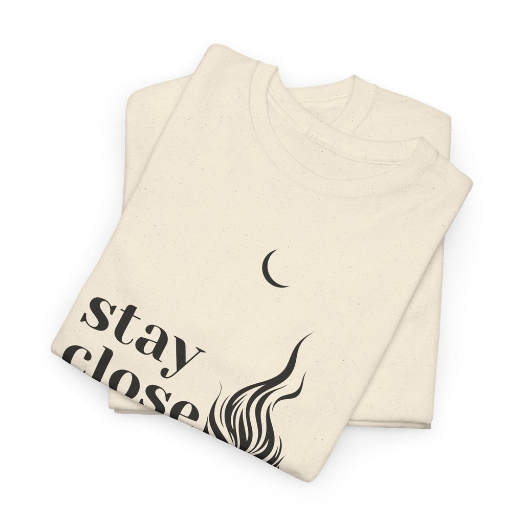 Minimalist Campfire Graphic Tee, Unisex Cotton Camping Shirt