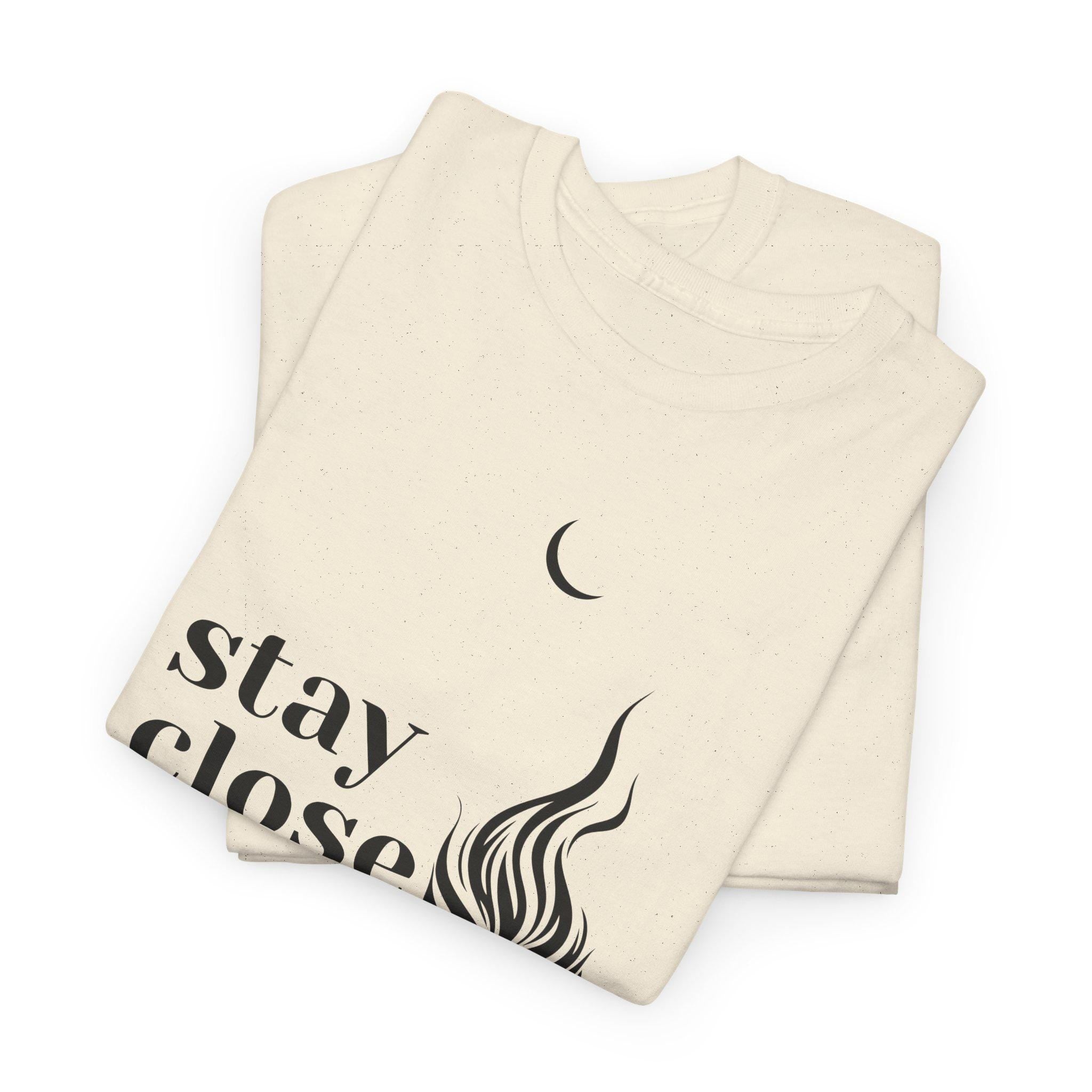 Minimalist Campfire Graphic Tee, Unisex Cotton Camping Shirt