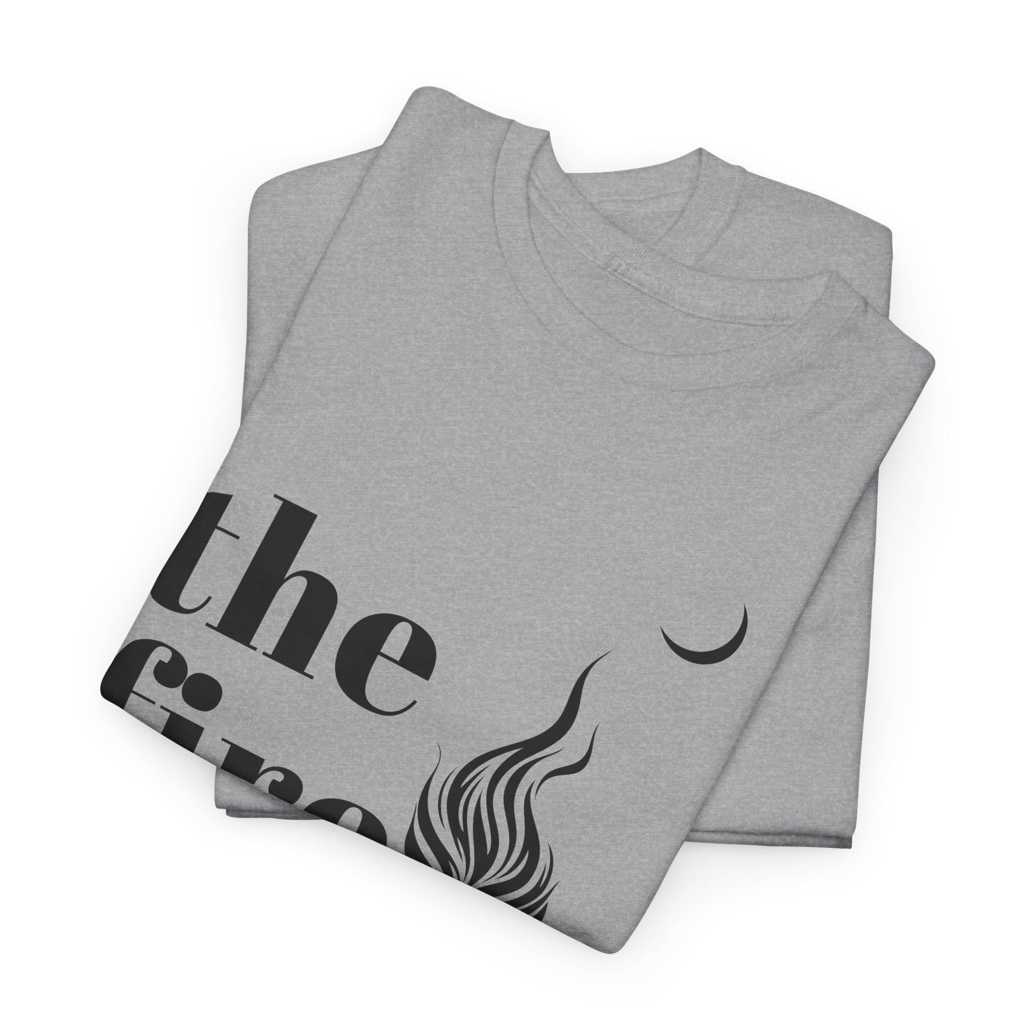 Minimalist Campfire T-Shirt, The Fire Knows Graphic, Nature Lover Unisex Top