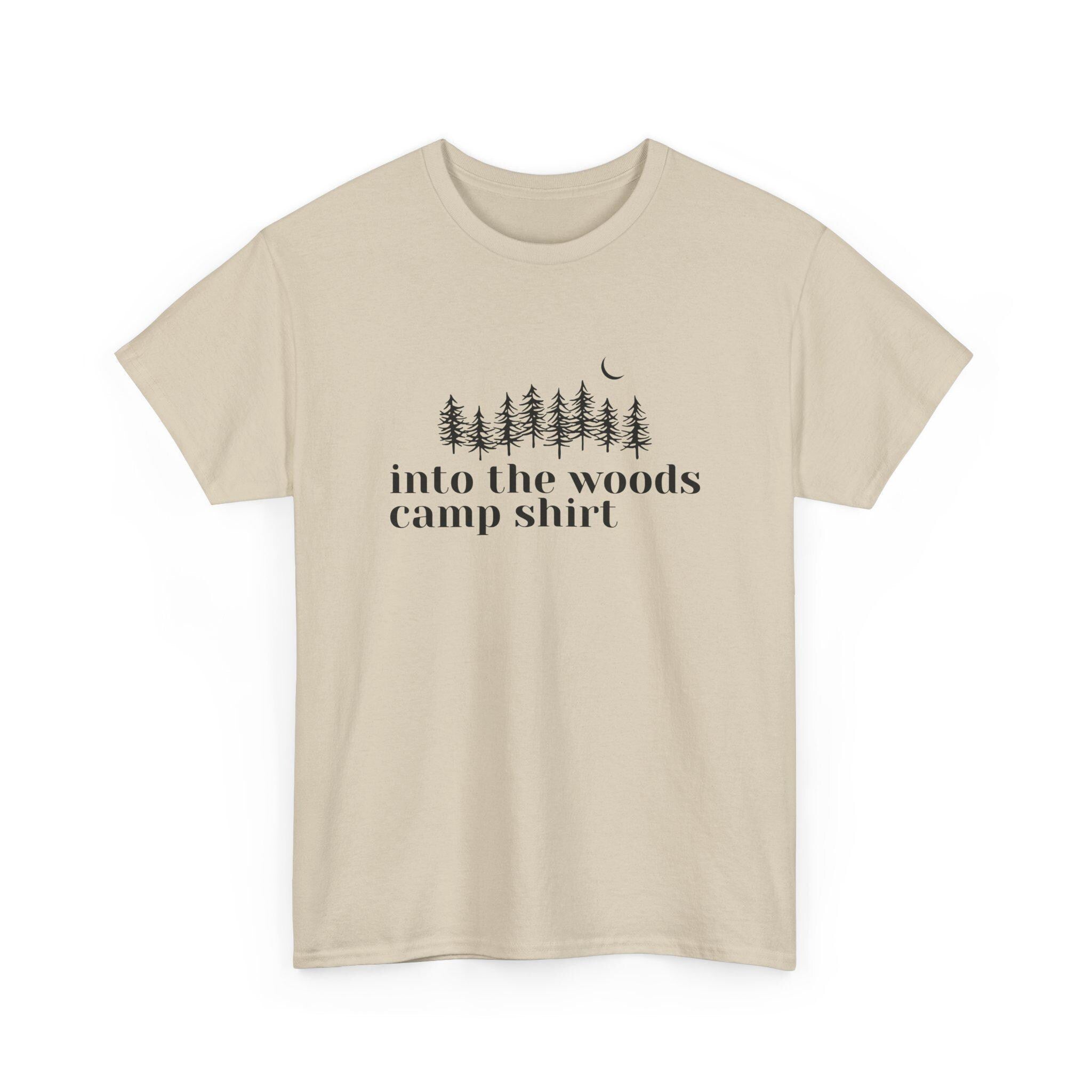 Into the Woods Camp Shirt, Minimalist Forest Camping Tee for Hikers & Outdoor Lovers