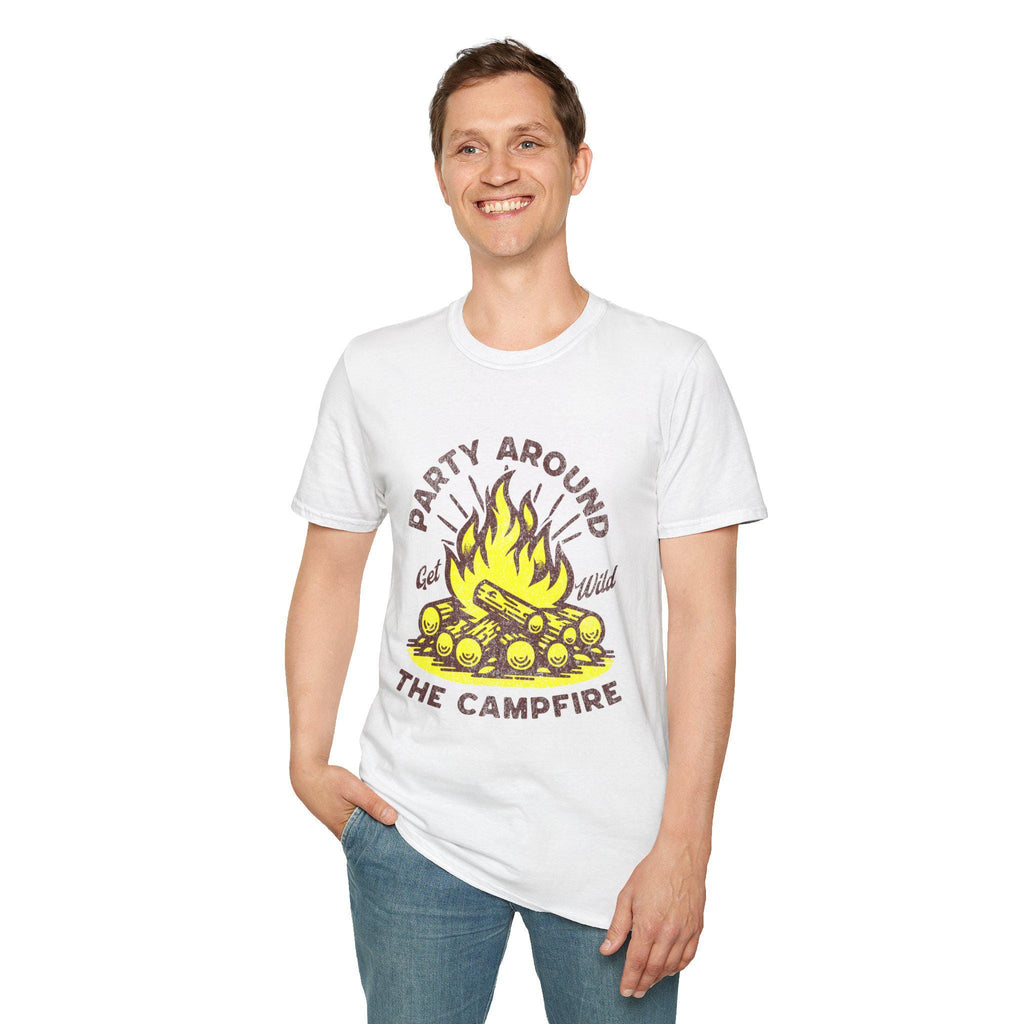 Party Around the Campfire T-Shirt | Campfire Bonfire Graphic