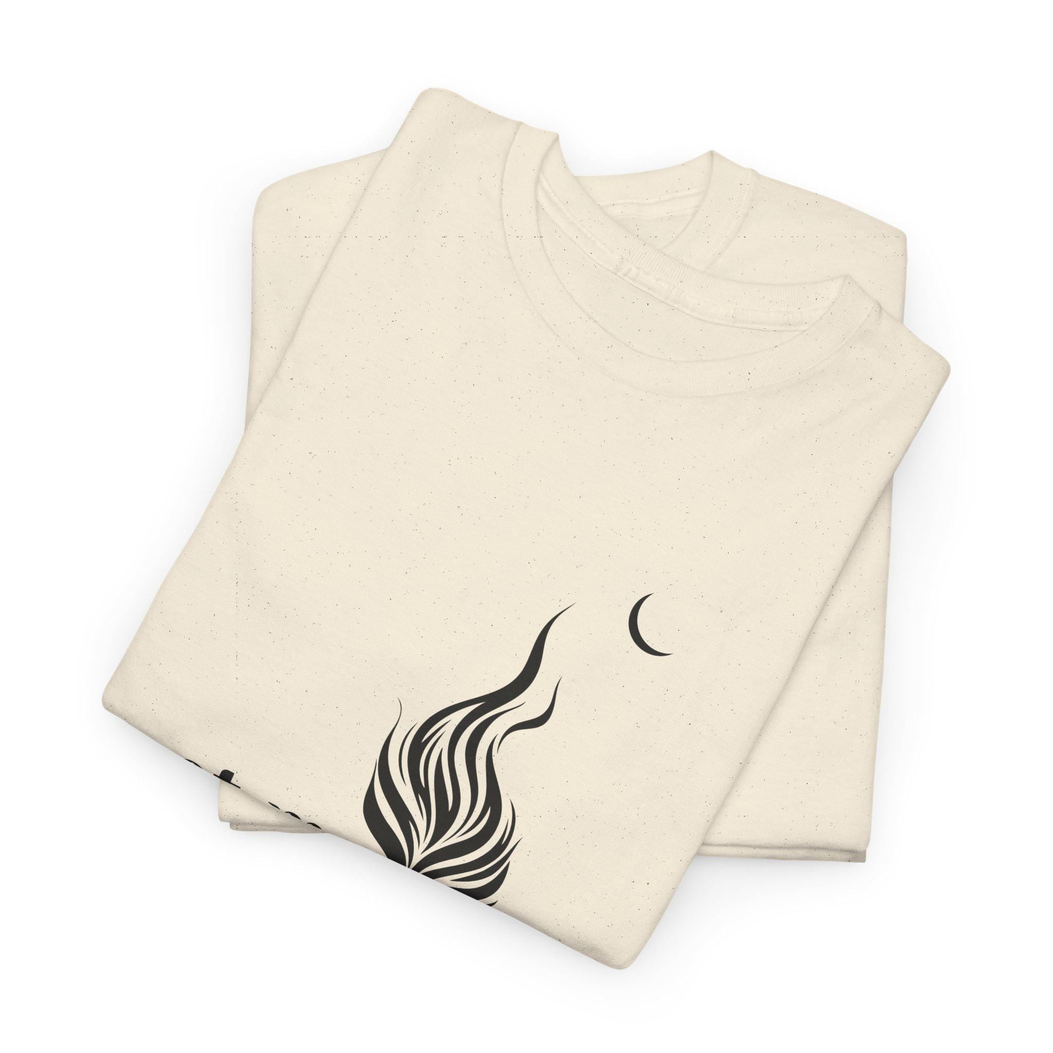 meet me by the campfire T-Shirt | campfire graphic tee, minimalist flame design
