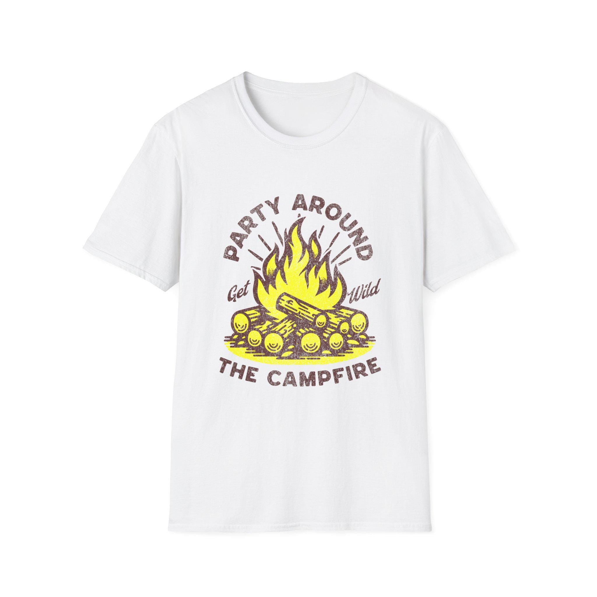 Party Around the Campfire T-Shirt | Campfire Bonfire Graphic