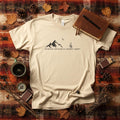 Minimalist Mountain Campfire T-Shirt, Outdoor Adventure Graphic Tee