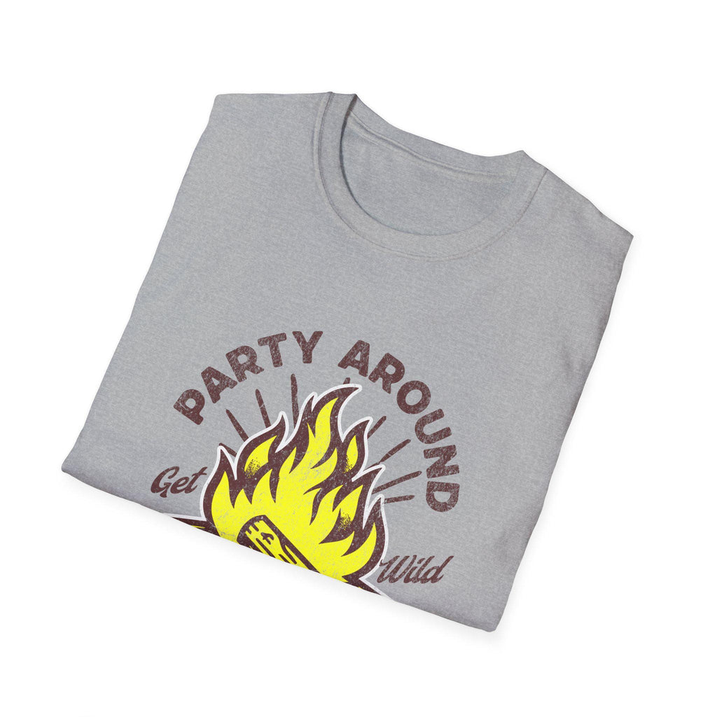 Party Around the Campfire T-Shirt | Campfire Bonfire Graphic