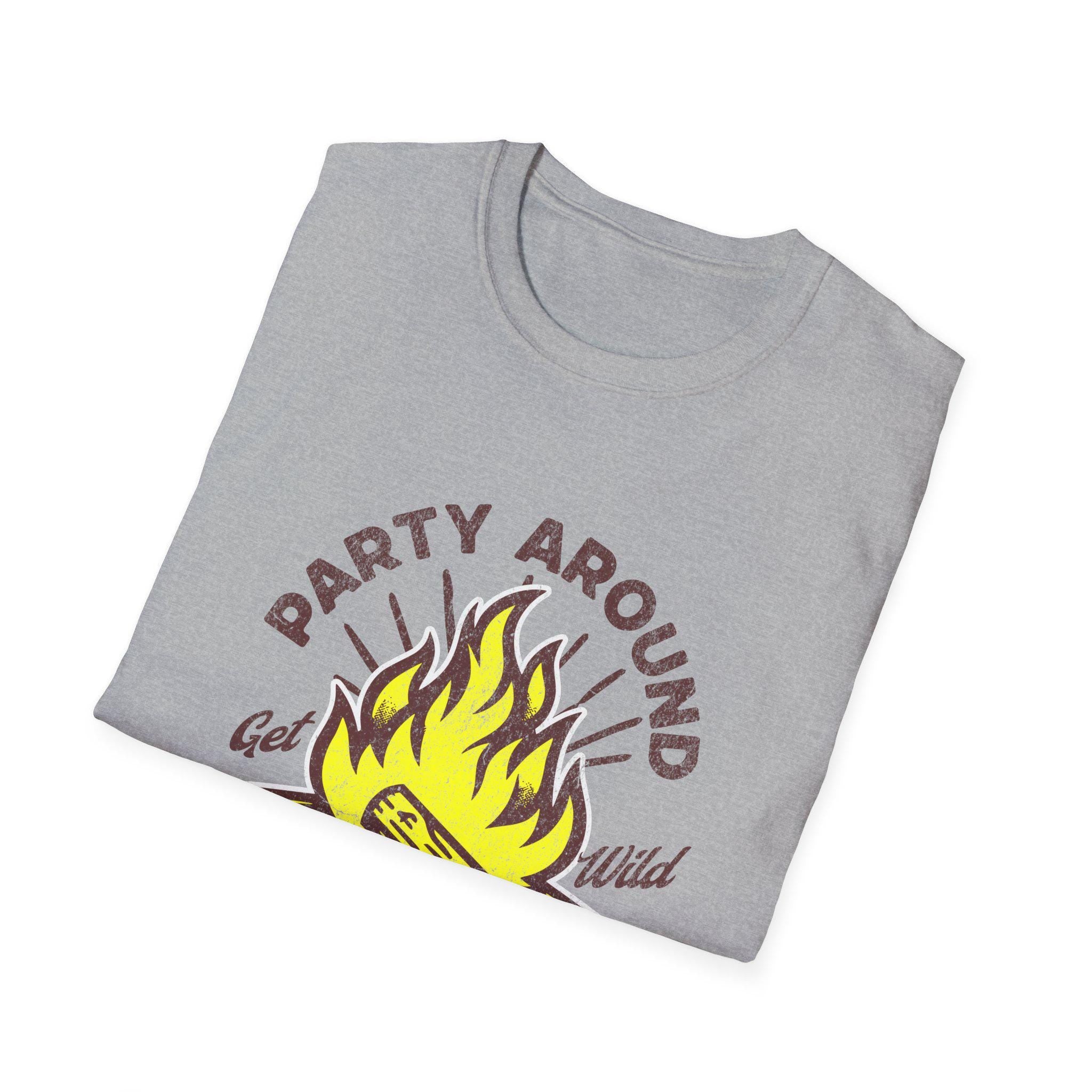 Party Around the Campfire T-Shirt | Campfire Bonfire Graphic